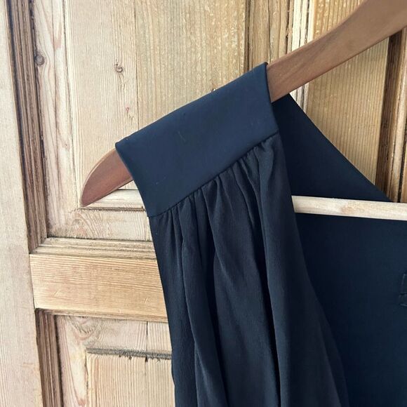 Women's All Saints US‎ 2 / UK 6 Black Silk Albe Dress Faux Wrap Drape - Picture 5 of 12